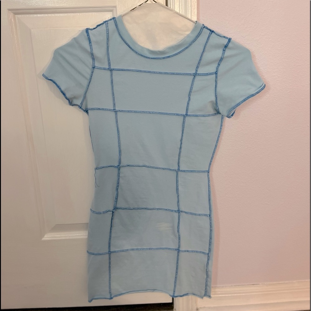 Papaya Blue Tight Mini Dress